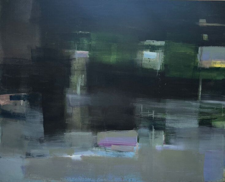 In Between A, 2020. Λάδι σε καμβά 160x200 cm – Ευγενική παραχώρηση του καλλιτέχνη και της γκαλερί Citronne