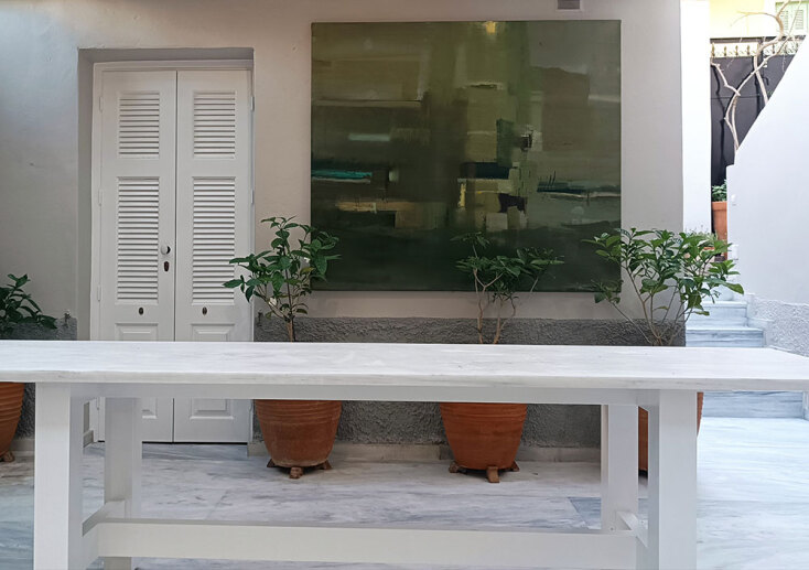 Έργο του Γιάννη Αδαμάκου στην γκαλερί Citronne Πόρου