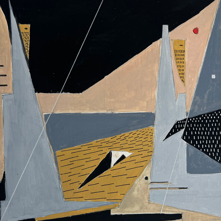 Κωνσταντίνος Κοσμάς, Τελετουργικό, Ανατολικό, 2020, γκουάς σε χαρτί, 30 x 30 cm