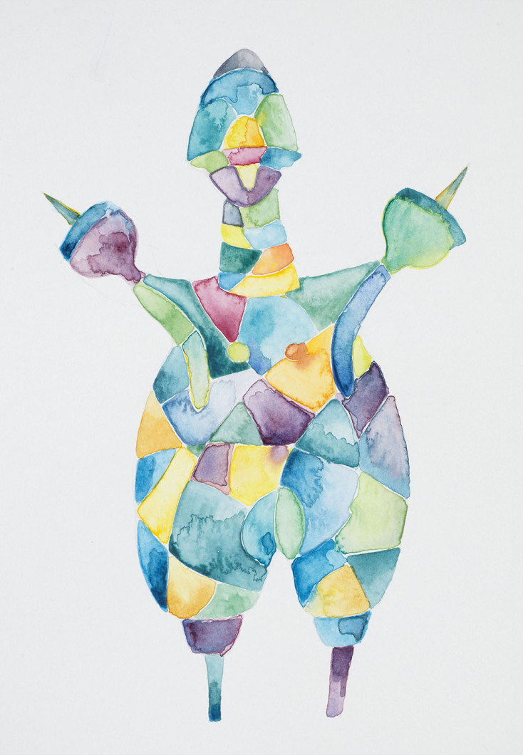 Ξένια Παπαδοπούλου x DIMY, συλλογή "Τοys from Antiquity" (πρωτότυπο έργο σε χαρτί)