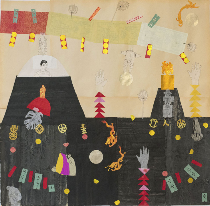 Κλεοπάτρα Τσαλή x DIMY, συλλογή "Τhe Minimum House" (πρωτότυπο έργο, κολάζ σε χαρτί) 