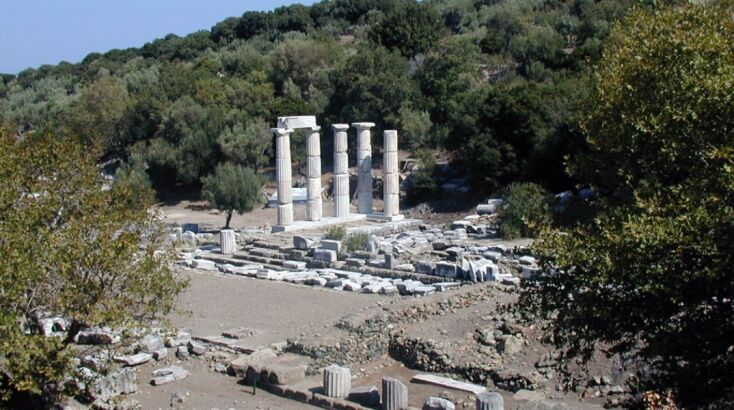 Άποψη του Ιερού των Μεγάλων Θεών στη Σαμοθράκη