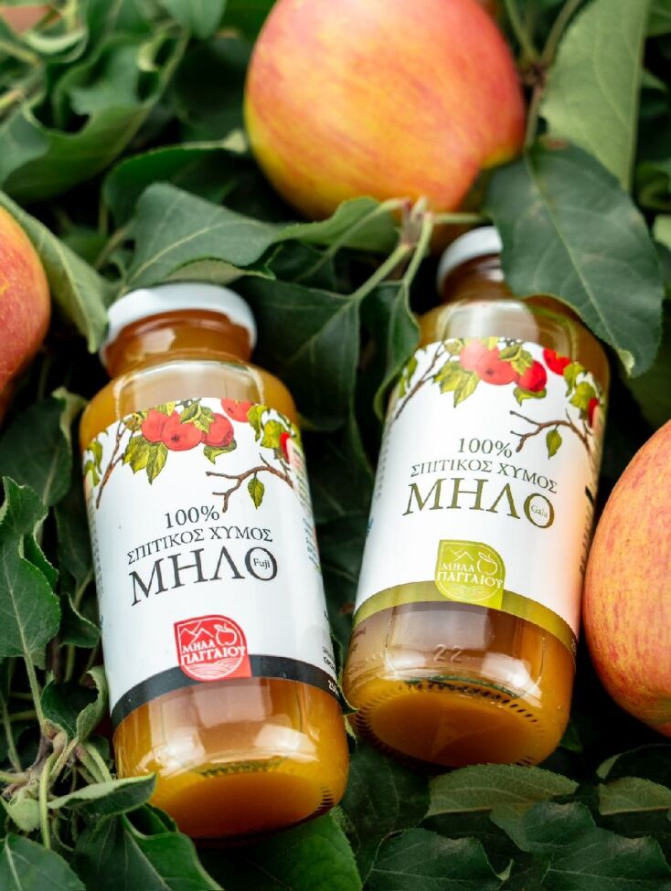 «100% σπιτικός χυμός μήλου, Μήλα Παγγαίου»