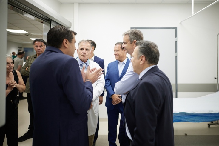 Στο Ιπποκράτειο ο Κυριάκος Μητσοτάκης - Επισκέφτηκε τα έργα αναβάθμισης μαζί με τον Α. Γεωργιάδη