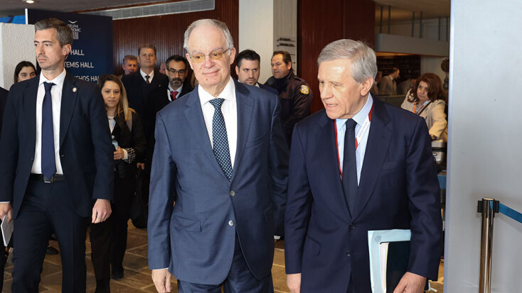 Κωνσταντίνος Τασούλας και Συμεών Τσομώκος στο Οικονομικό Φόρουμ Δελφών