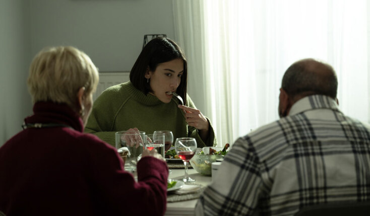 Αθηνά Αλαμανή στα γυρίσματα της ταινίας μικρού μήκους «Όnly Connέct»