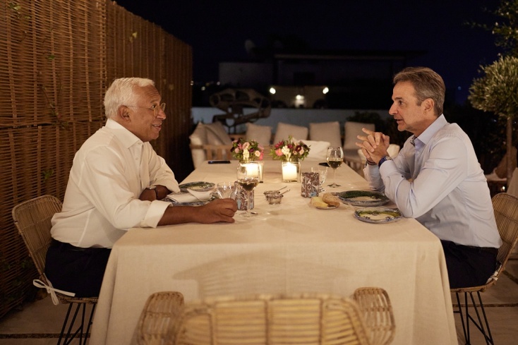 Ο Κυριάκος Μητσοτάκης παρέθεσε δείπνο στον Αντόνιο Κόστα