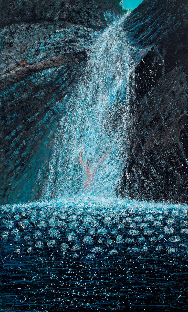 Μαρία Φιλοπούλου, Ροή, λάδι σε πανί, 2025