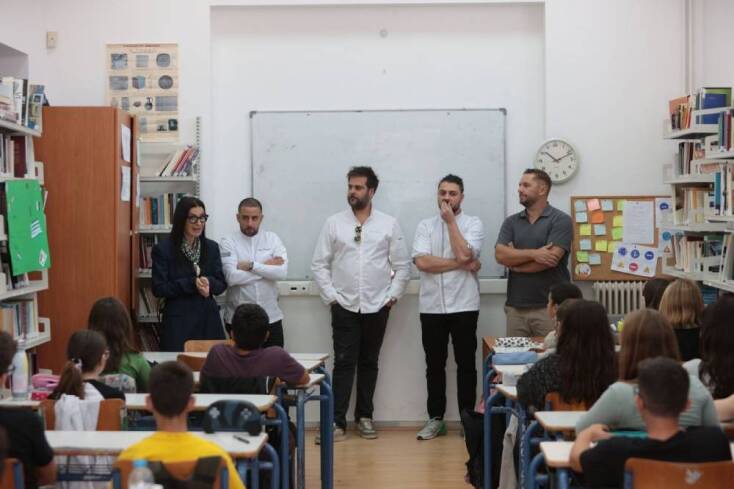 Eπίσκεψη των σεφ στο 1ο Γυμνάσιο Νάξου