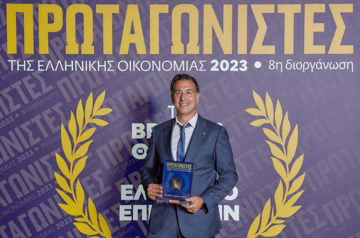 O Μανώλης Τζιόλας, Πρόεδρος και Διευθύνων Σύμβουλος της εταιρείας, στην τελετή απονομής των βραβείων