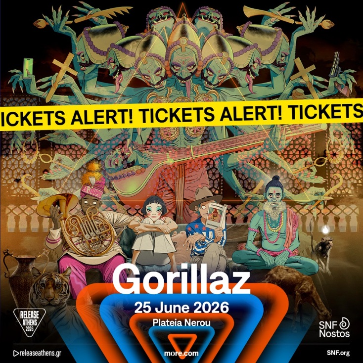 Προς sold out οδεύει η συναυλία των Gorillaz στο Release Athens x SNF Nostos