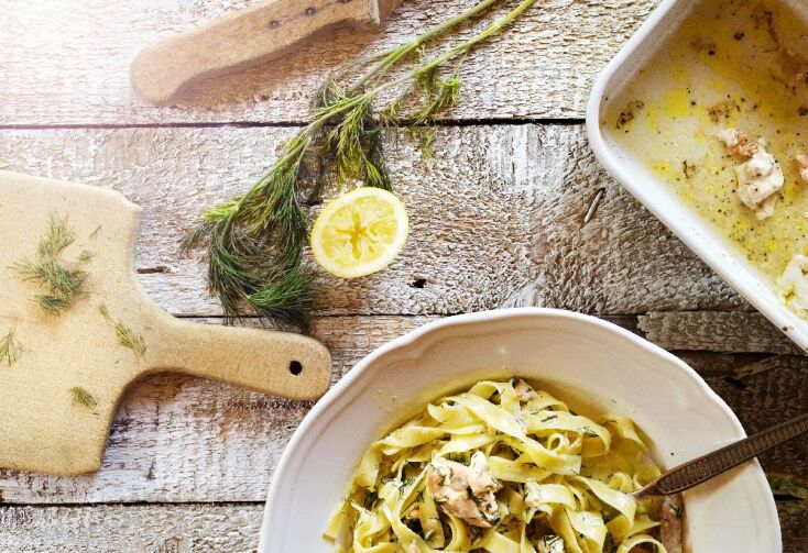 Συνταγή για μακαρονάδα με σολομό και λεμόνι