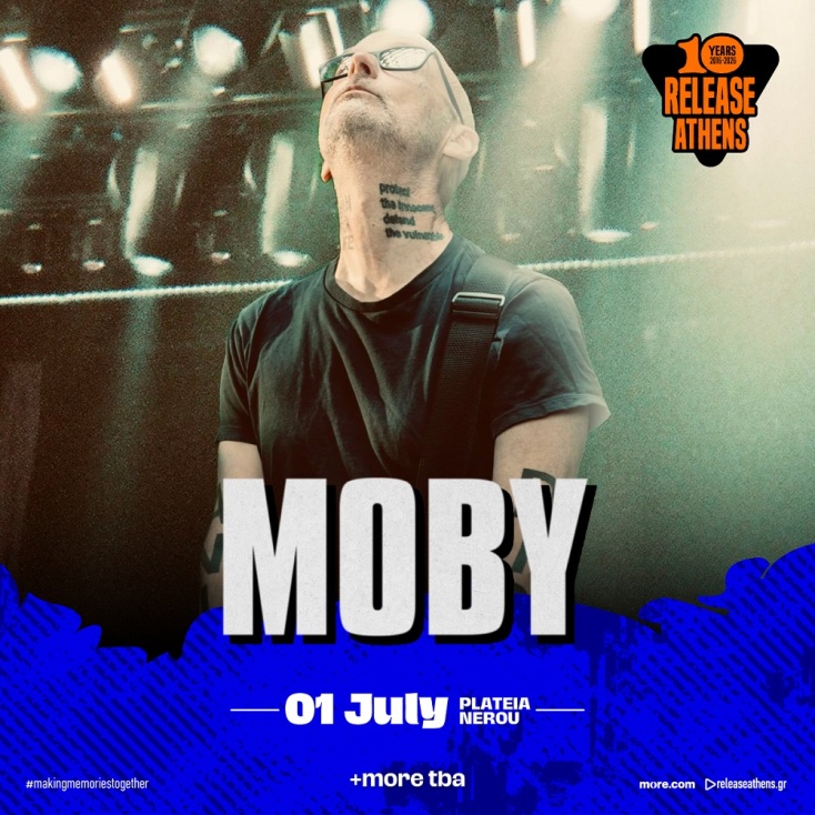 Release Athens 2026: O Moby επιστρέφει στην Ελλάδα