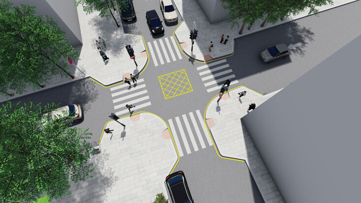 Η διαπλάτυνση των γωνιών των διασταυρώσεων με παράλληλη έντονη σήμανση δημιουργεί πολλαπλά οφέλη. Αν εφαρμοζόταν σε ολόκληρη την Αθήνα, θα είχε επιτευχθεί σημαντική πρόοδος στην κυκλοφορία, στην οδική ασφάλεια και στον δημόσιο χώρο.