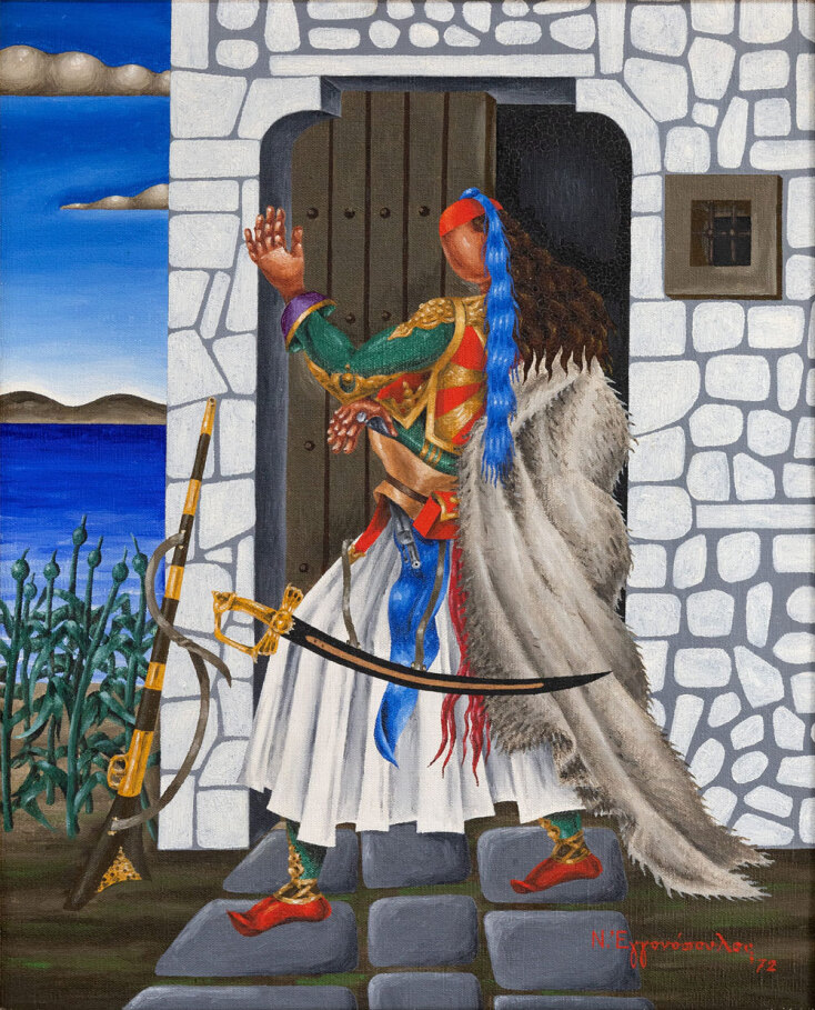 Lot42, Νίκος Εγγονόπουλος, Ήρωας, λάδι σε μουσαμά, 55 x 45 cm, Εκτίμηση €100.000-150.000