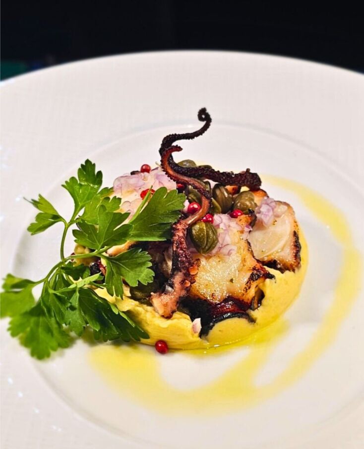 Ψητό χταπόδι με φάβα