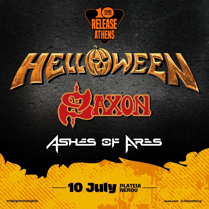 Release Athens 2026: Οι Ashes of Ares μαζί με τους Helloween και Saxon