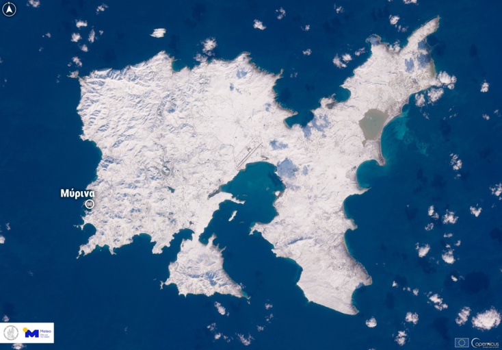 Η Λήμνος καλυμμένη από χιόνια