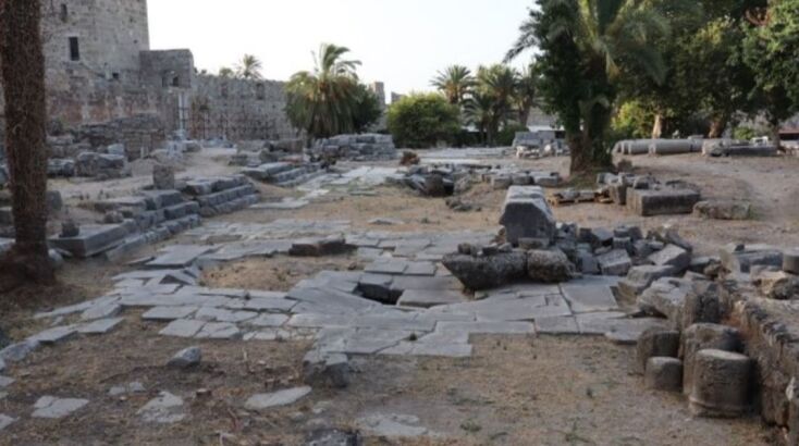 Άποψη της πλακόστρωσης. Υφιστάμενη κατάσταση 