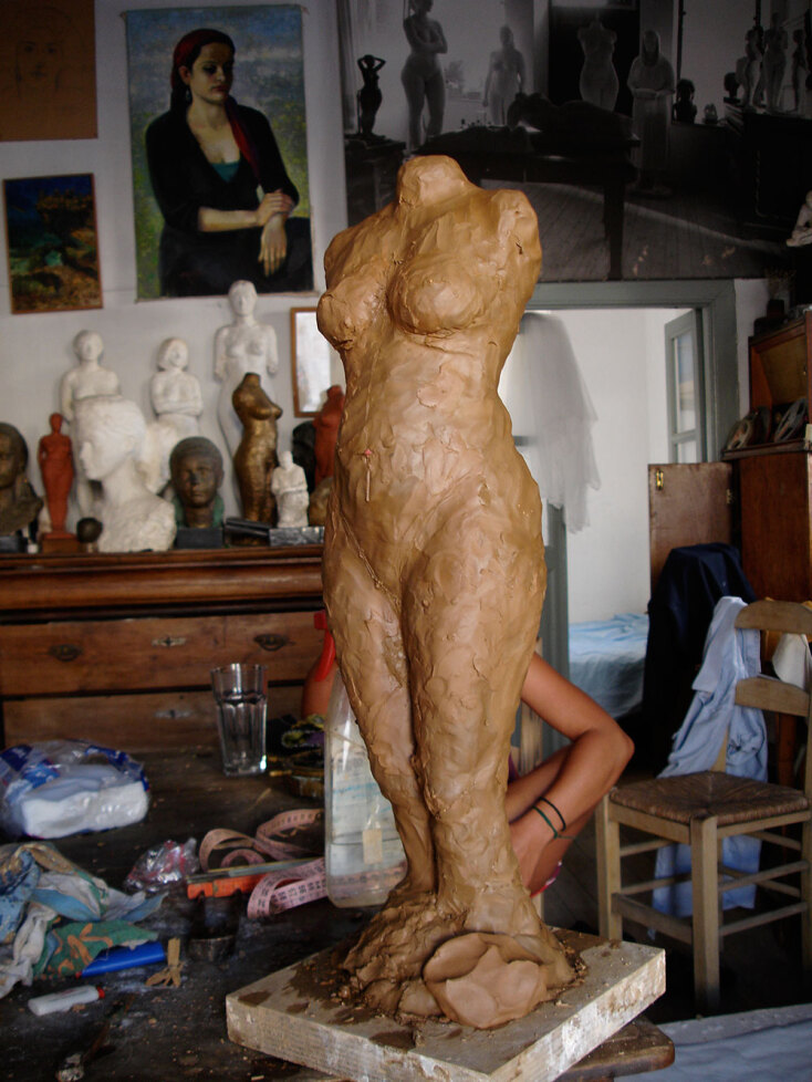 Άποψη από το εργαστήρι του Λ. Ιωάννου στην Πάρο