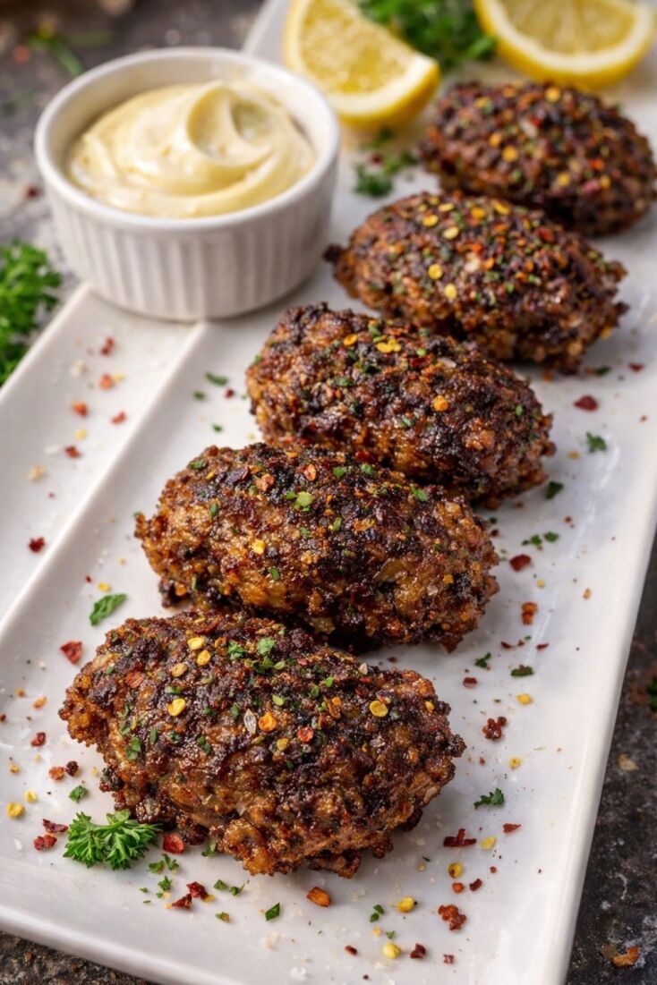 Κεφτεδάκια με τραγανή κρούστα και σπιτική μαγιονέζα