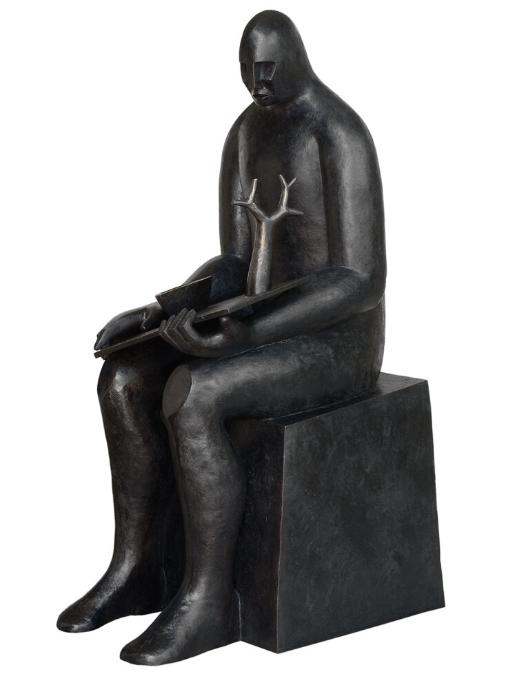 Fabrizio Loschi, Pratica Mnemonica, χύτευση με κέρινο καλούπι από μπρούτζο, 200 x 100 x 100