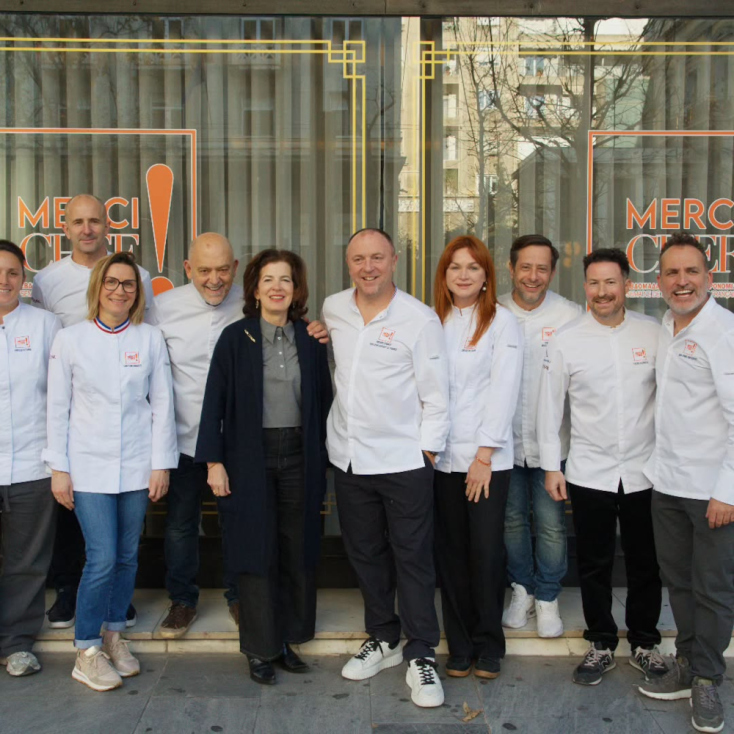 Οι σεφ με την Πρέσβη της Γαλλίας στην Ελλάδα Laurence Auer