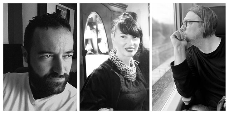 Οι συνδιοργανωτές του Exodus, Γιώργος Λαδάς, Χρύσα Σουγιούλ και Κωστής Αργυριάδης