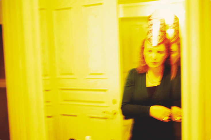 Nan Goldin, Self Portrait at New Year’s Eve, Malibu 2006 in Memory Lost © Nan Goldin, Courtesy Nan Goldin and Gagosian