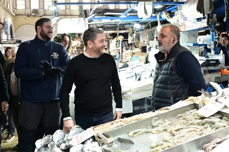 Ο Νίκος Ανδρουλάκης στη Βαρβάκειο