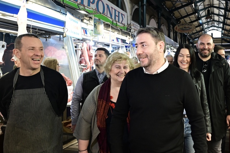 Ο Νίκος Ανδρουλάκης στη Βαρβάκειο