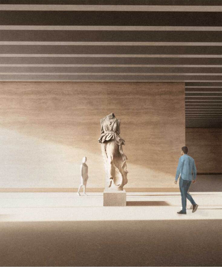 Φωτορεαλιστική απεικόνιση από την έκθεση ιστάμεων αντικειμένων στο Εθνικό Αρχαιολογικό Μουσείο