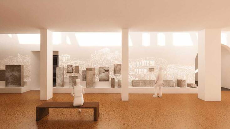 Εθνικό Αρχαιολογικό Μουσείο, φωτορεαλιστική απεικόνιση από το «Πανόραμα» στη Στοά