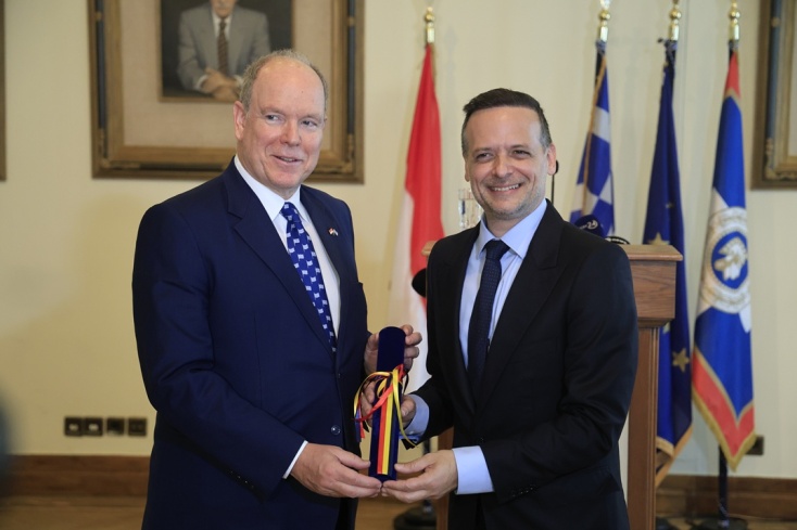 Στην Αθήνα ο πρίγκιπας Αλβέρτος του Μονακό - Η συνάντηση με Τασούλα, Μητσοτάκη και η απονομή Δούκα