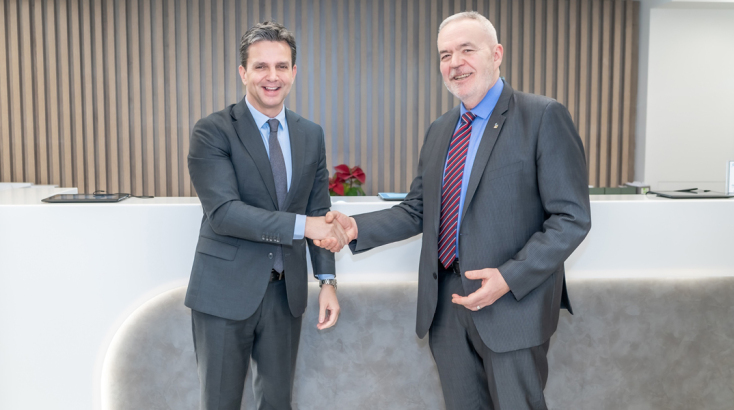 Από αριστερά: Θεόδωρος Καρούτζος, CEO της Affidea Ελλάδας,  Ολύμπιος Παπαδημητρίου, γενικός διευθυντής της Novo Nordisk Ελλάδος και Κύπρου