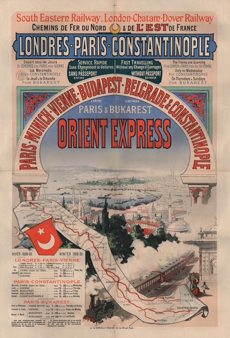 Αφίσα που διαφήμιζε το Orient Express