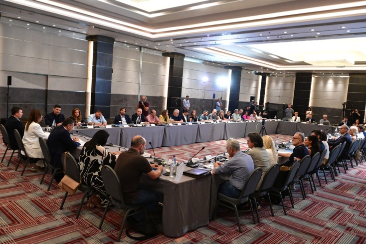 Στιγμιότυπο από τη συνεδρίαση των τομεαρχών του κόμματος Τσίπρα