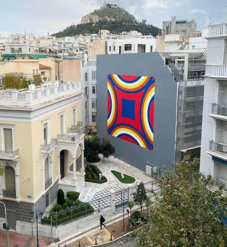 Νάσος Δάφνης, City Walls, Οδός Κανάρη, Αθήνα, 2024 © Thodoris Popeskou / Instagram: @nassosdaphnis