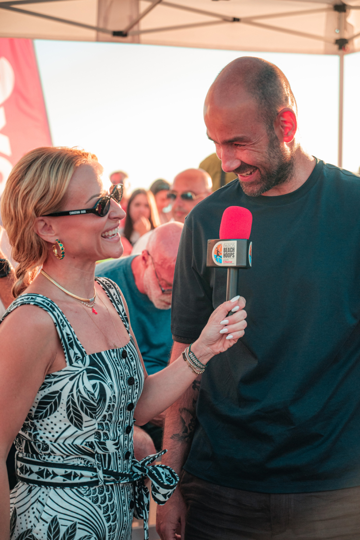 Novibet και Giant Heart στο Paros Beach Hoops | Ο ambassador του Giant Heart, Βασίλης Σπανούλης