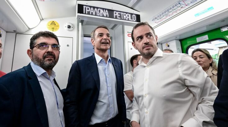 Στο δρομολόγιο της Γραμμής 1 ο Μητσοτάκης: «14 ανακατασκευασμένοι συρμοί στον Ηλεκτρικό»
