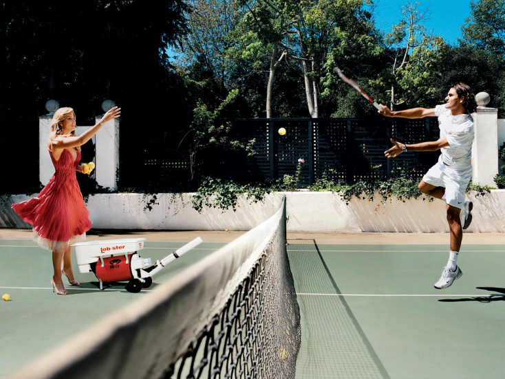 Ο Roger και ηMika Federer φωτογραφίζονται για το “Team Effort”