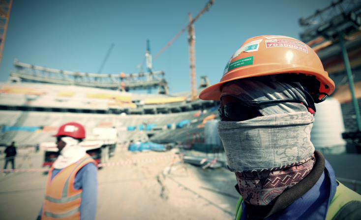 Εργάτες στα γήπεδα του Κατάρ