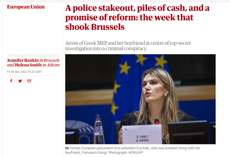 Qatargate: Ρεπορτάζ του Guardian για την Εύα Καϊλή και τις θέσεις της για το Κατάρ στην ευρωβουλή - Γιατί της δόθηκε το παρατσούκλι της «εκπροσώπου» του Εμιράτου.