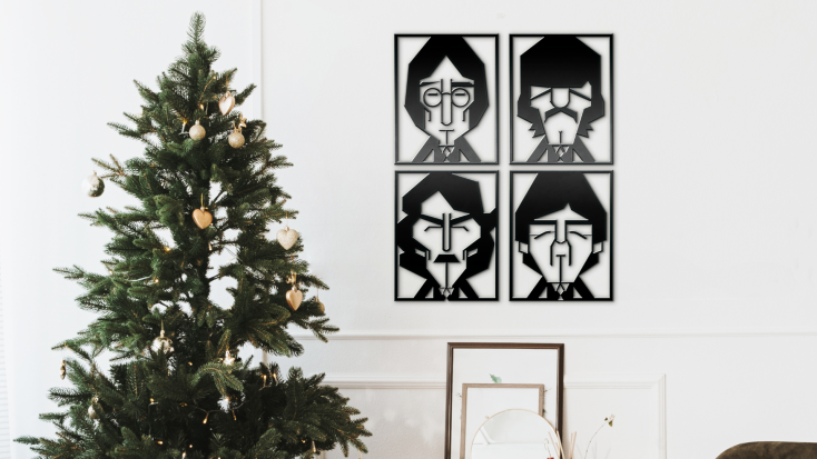 Μεταλλικός πίνακας - σχέδιο Beatles