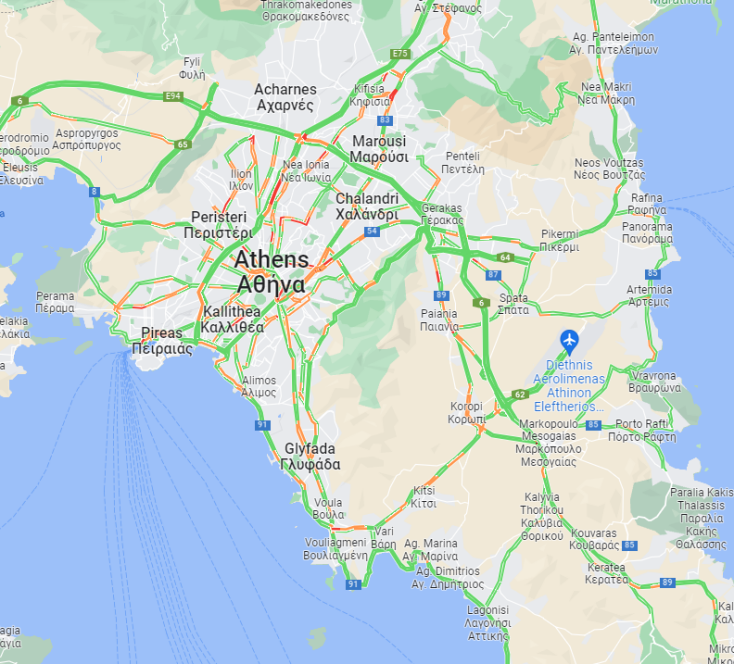 Χωρίς ιδιαίτερα προβλήματα η κίνηση - Έκτακτα μέτρα της Τροχαίας από το απόγευμα