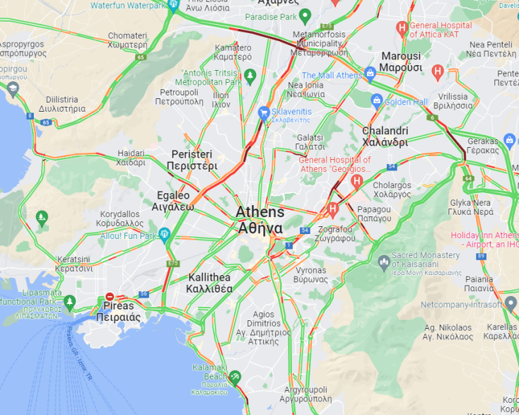 Η κίνηση επανήλθε στους δρόμους της Αθήνας - Μποτιλιάρισμα σε Κηφισό, Αττικό Οδό & Ακαδημίας
