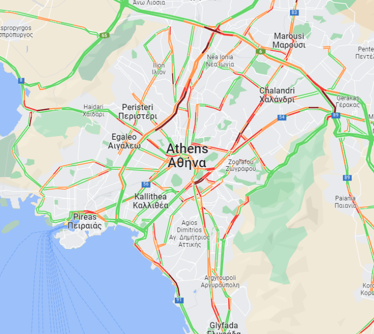 Κίνηση στους δρόμους: Οι περιοχές με μποτιλιάρισμα και καθυστερήσεις