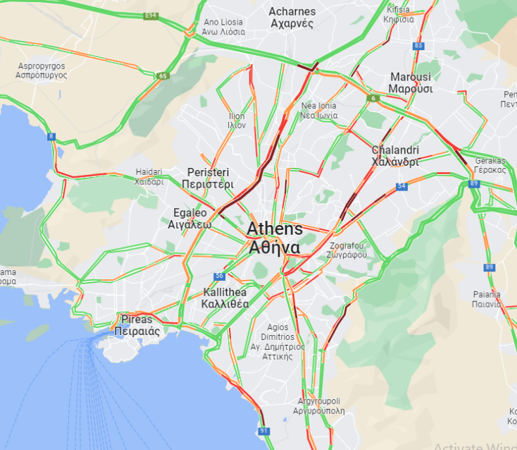 Σε ποιους δρόμους καταγράφεται μποτιλιάρισμα αυτήν την ώρα