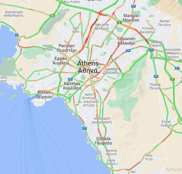 Λιγότερα προβλήματα σήμερα στην κίνηση, τείνει προς ομαλοποίηση