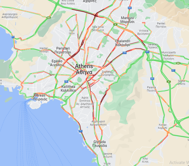 Τεράστια προβλήματα στους οδικούς άξονες λόγω της απεργίας του μετρό